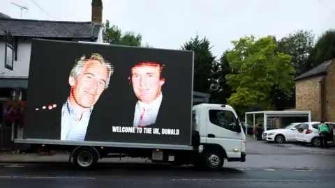 Four Arrests Made Following Donald Trump and Jeffrey Epstein Images Projected on Royal Castle